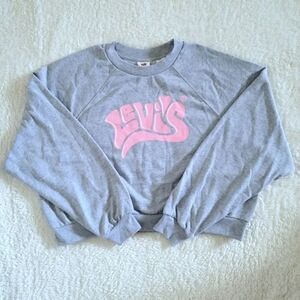 Levi's Cropped Light Heather Grey Sweatshirt - NWT